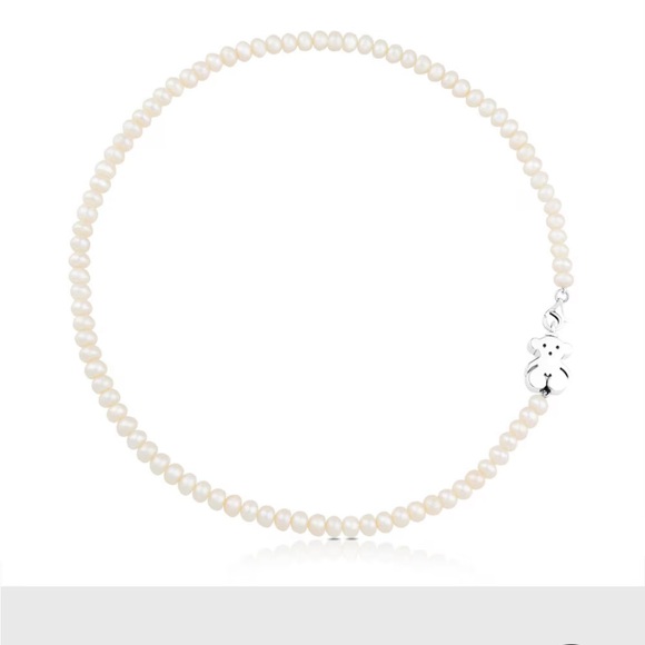 Tous Pearls Sweet Dolls Necklace with Silver